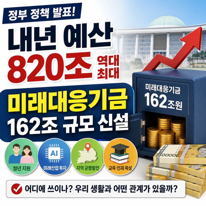 미래대응기금 162조3천억 신설, 어디에 쓰나? 2027년 예산안 총정리