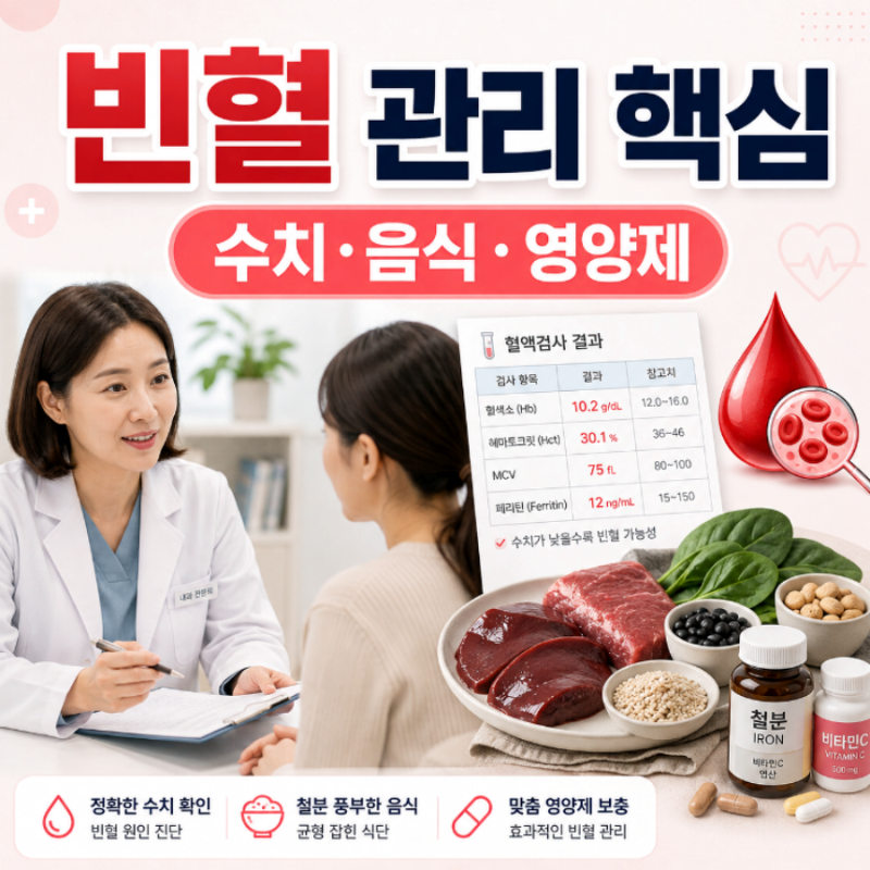 빈혈 수치 낮을때 빈혈에 좋은 음식 영양제 알아봐요