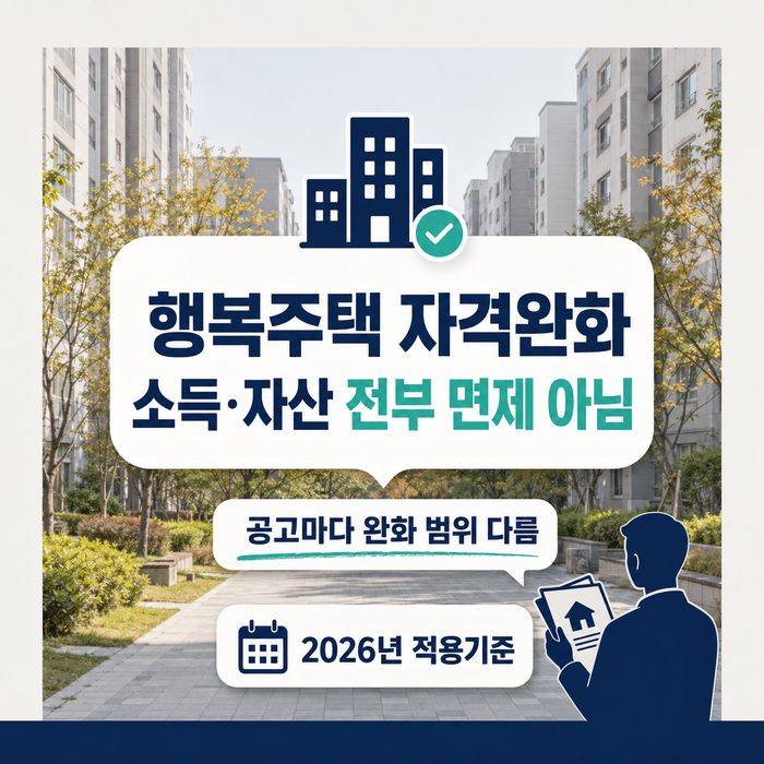 행복주택 자격완화면 소득 넘어도 되나요