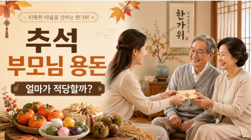 2026 추석 부모님 용돈 얼마가 적당할까? 10만원·20만원·30만원 현실 기준