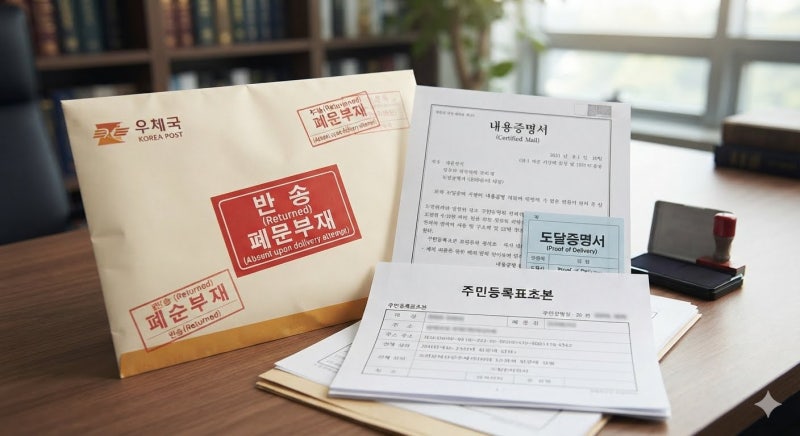 내용증명서 '공시송달'하는 방법