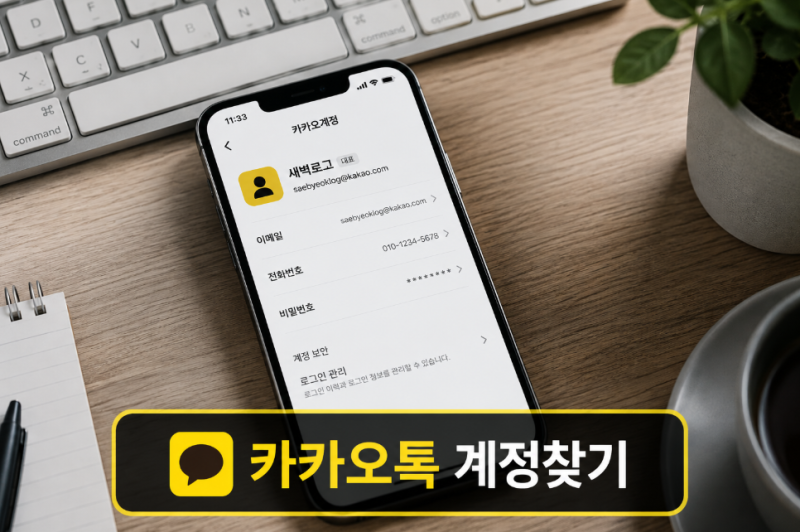 내 카톡 아이디 확인방법, 카카오톡 계정 찾기 간단하게 확인하기