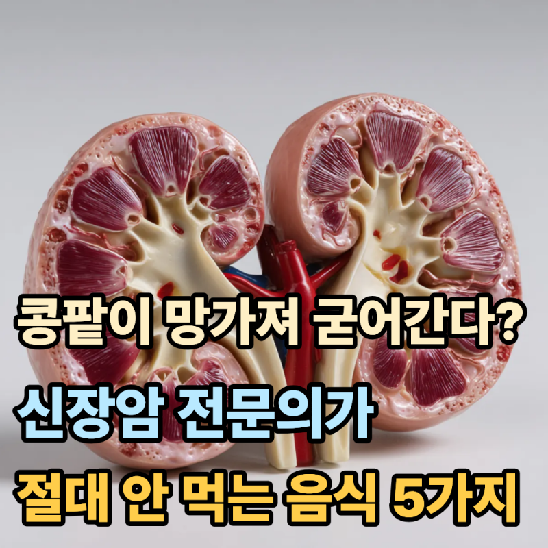 "콩팥이 망가져 굳어간다?"...신장암 전문의가 절대 안 먹는 음식 5가지