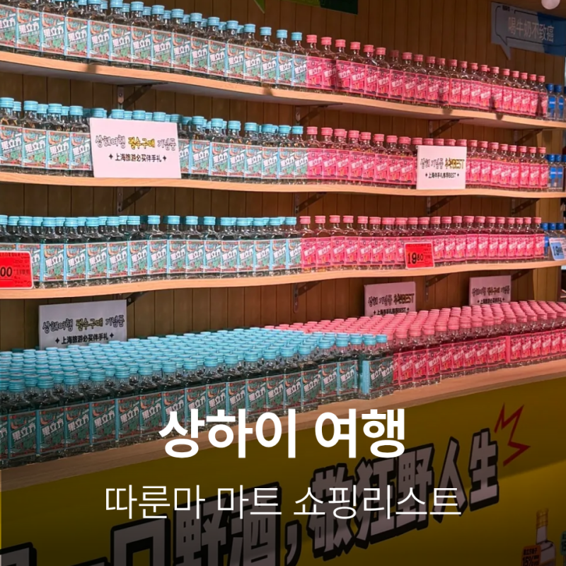 상하이 여행 따룬파 마트 '쇼핑리스트' 이것만은 꼭 사오세요