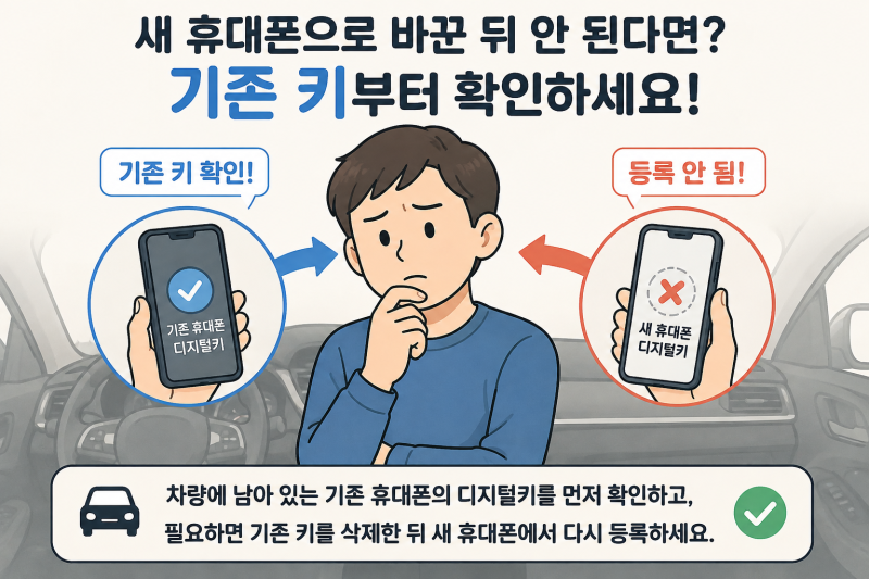 삼성월렛 자동차 디지털키 등록 안됨｜새 휴대폰에서 키 추가 안 될 때 해결방법
