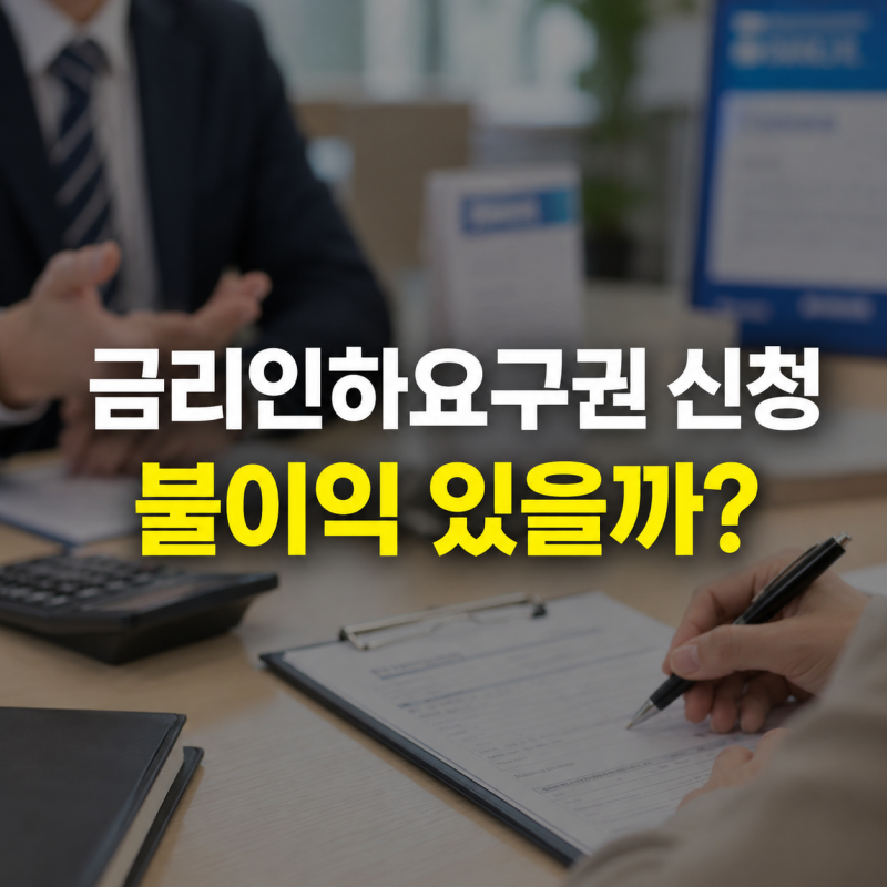 2026 금리인하요구권 신청, 불이익 있을까? 수용률 19.1%·대상·거절 이유