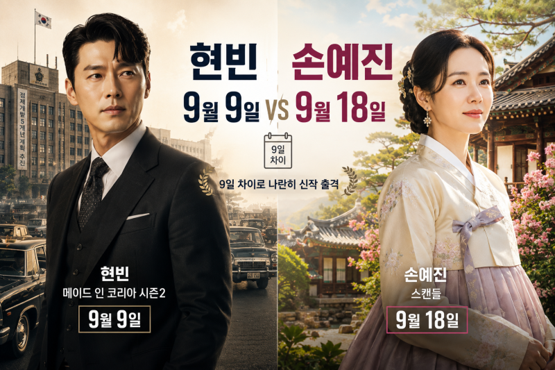 현빈·손예진, 9일 차이로 신작 공개…9월 OTT ‘부부 흥행’ 누가 먼저 웃을까?