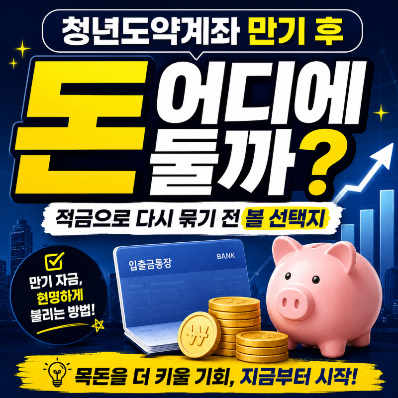 청년도약계좌 만기 후, 적금으로 다시 묶기 전 볼 선택지