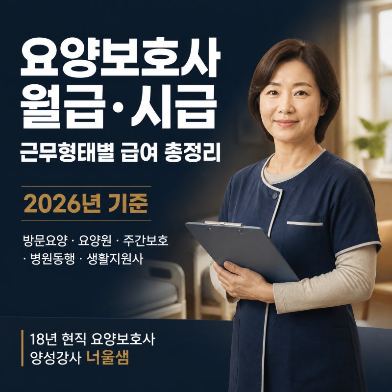 2026년 요양보호사 월급·시급·근무형태별 급여 총정리
