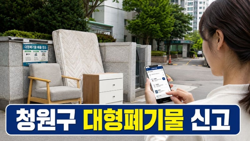 청주 청원구 대형폐기물 인터넷신고 방법과 수수료·배출신청 안내
