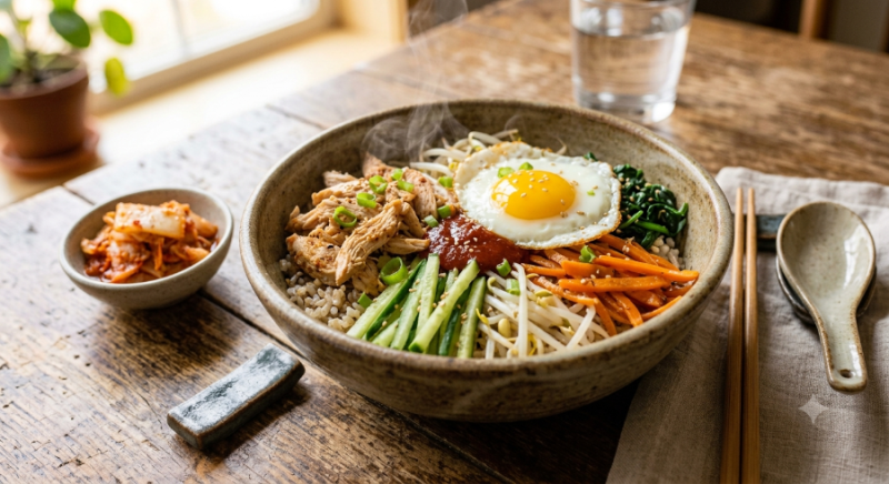 닭가슴살 현미밥 비빔밥 레시피
