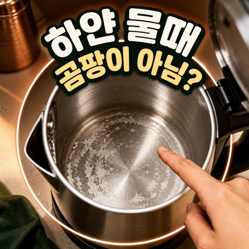 전기포트 안쪽 하얀 반점, 곰팡이가 아닐 수 있습니다