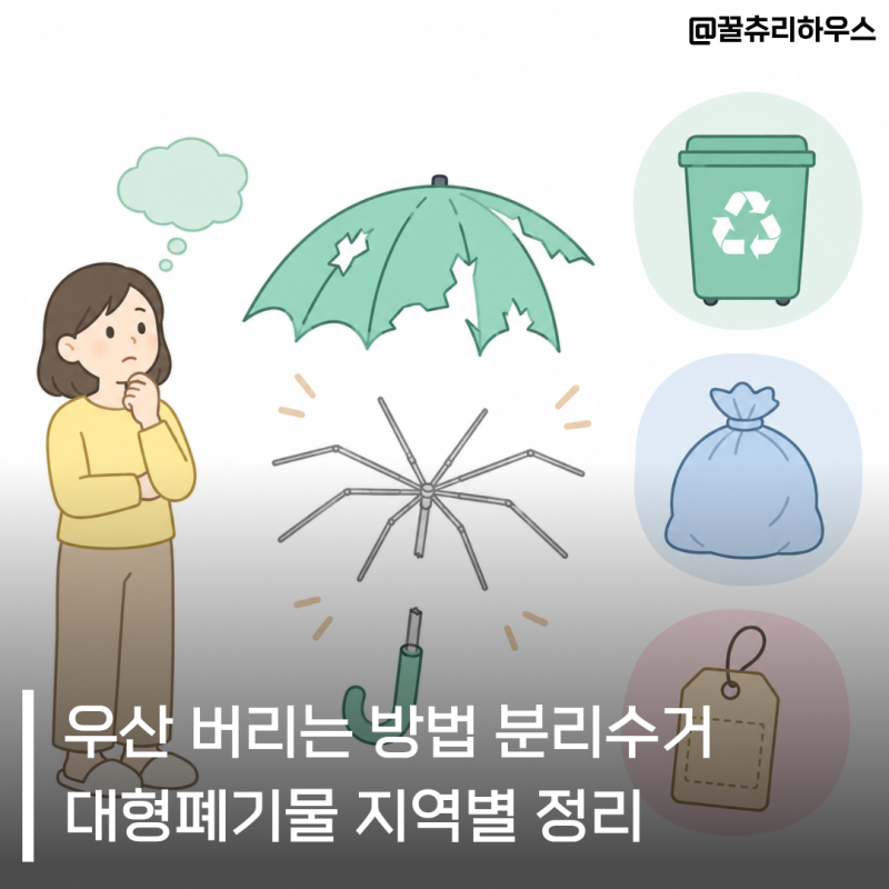 우산 버리는 방법 분리수거 대형폐기물 지역별 정리