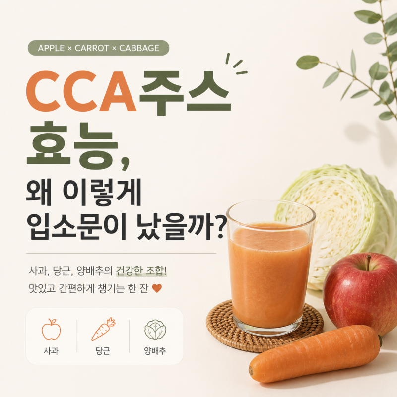 CCA주스 효능, 왜 이렇게 입소문이 났을까?