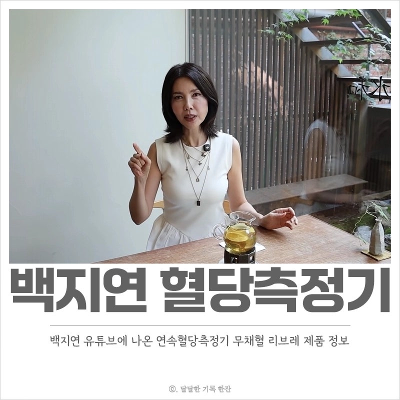 백지연 혈당측정기 어디꺼? 프리스타일 리브레2 연속혈당측정기 무채혈 패치