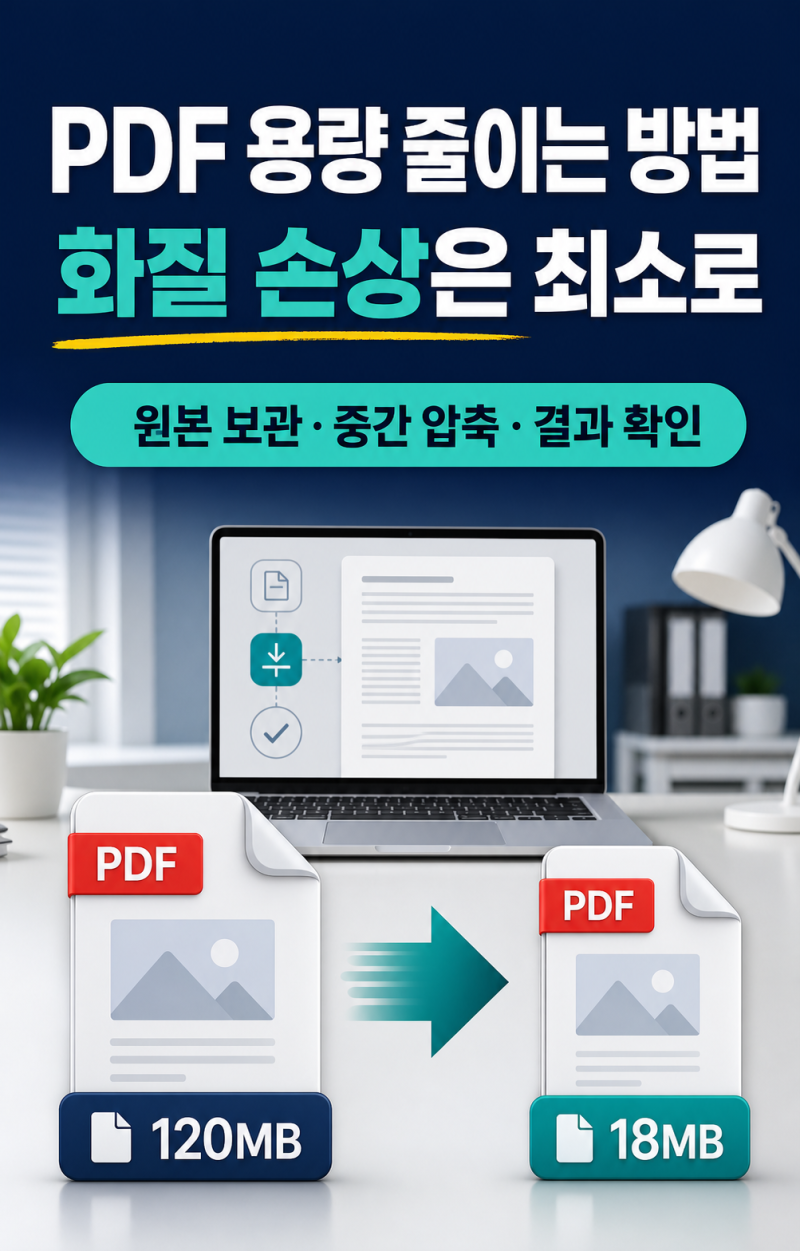 PDF 용량 줄이는 방법｜화질 손상 최소화하고 제출하기