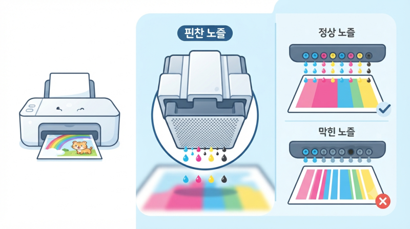 캐논 프린터 노즐 막힘 해결방법 ️ 잉크는 있는데 색이 안 나오고 줄이 생길 때 이렇게 해보....