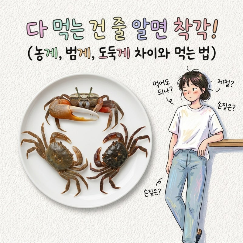 숫꽃게 톱날꽃게 차이 제철시기 암꽃게 차이 부산청게 고르는법 손질 먹는법 보관법