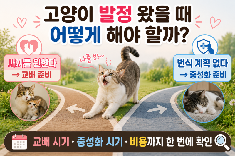 고양이 중성화 비용은? 발정 왔을 때 어떻게 해야 할까?｜교배 시기·중성화 시기