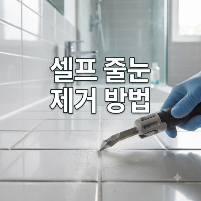 셀프 줄눈 제거 방법 도구 선택부터 타일 파손 방지 요령까지 총정리