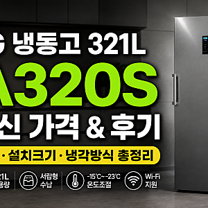 LG 냉동고 321L A320S 후기, 1도어 대용량 냉동고 추천할까? (+가격, 크기, 수납)