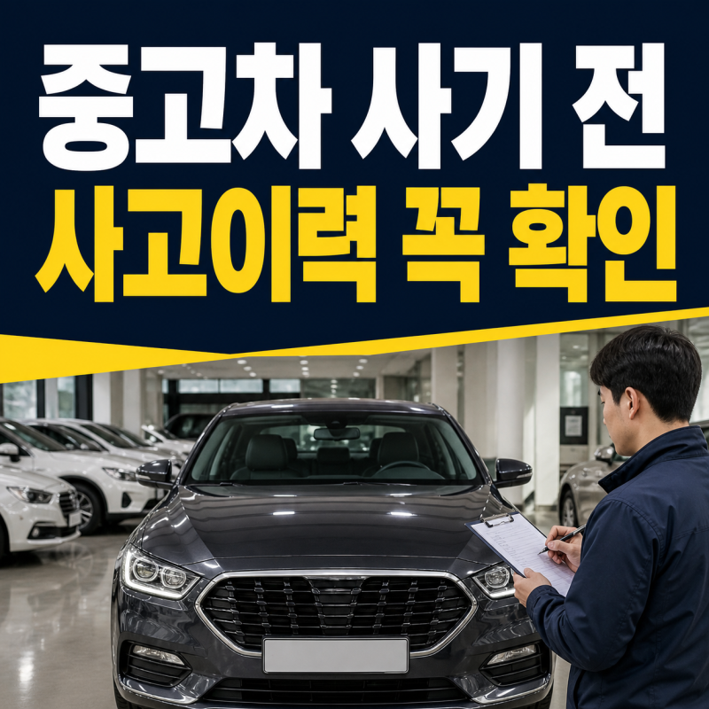중고차 사고이력 조회 안 하면 후회합니다: 카히스토리·자동차365 5단계 확인법