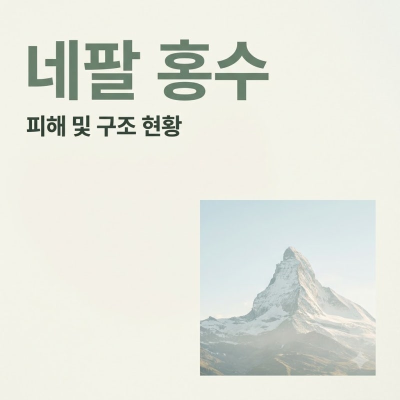 네팔 홍수 피해 현황과 한국인 실종자 구조 상황 총정리