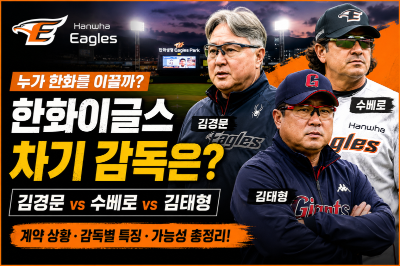 한화이글스 차기 감독은 누구? 김경문·수베로·김태형까지 정리