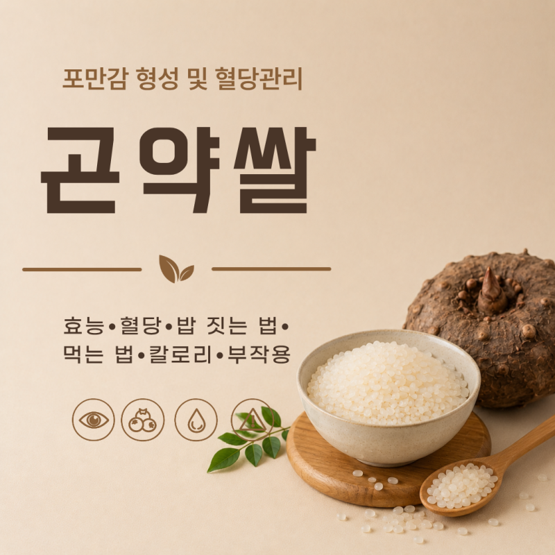 곤악쌀 효능 6가지 혈당 곤약쌀밥 짓는법 건조곤약쌀 먹는법 칼로리 부작용