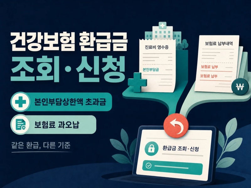 “환급금이 있다네요” 건강보험 환급금 조회·신청은 왜 종류별 경로가 다를까? (+ 본인부담....