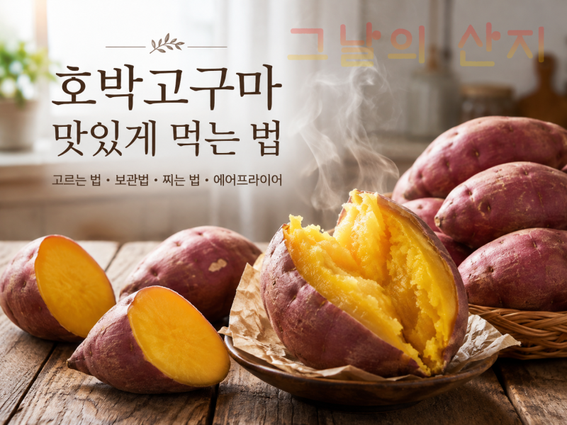 호박고구마 맛있게 먹는 법｜고르는 법부터 보관·찌는 법·에어프라이어까지