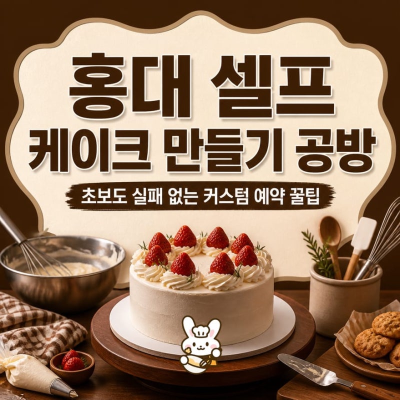 홍대 셀프 케이크 만들기 공방, 초보도 실패 없는 커스텀 예약 꿀팁