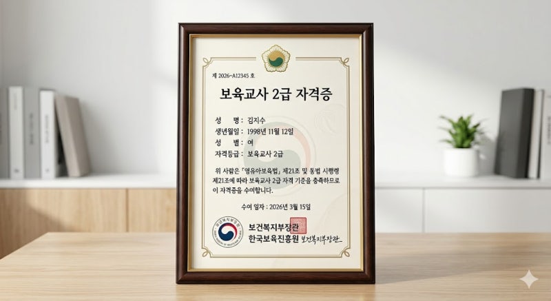 학점은행제 학위수여 이후, 보육교사2급 자격증신청하는 방법은?
