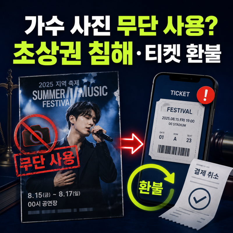 초상권 침해 기준, 낚시성 행사 홍보물에 속아 예매 수수료까지 날리지 않는 방어법
