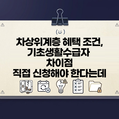 차상위계층 혜택 조건 기초생활수급자 차이 기준이 다르다는데