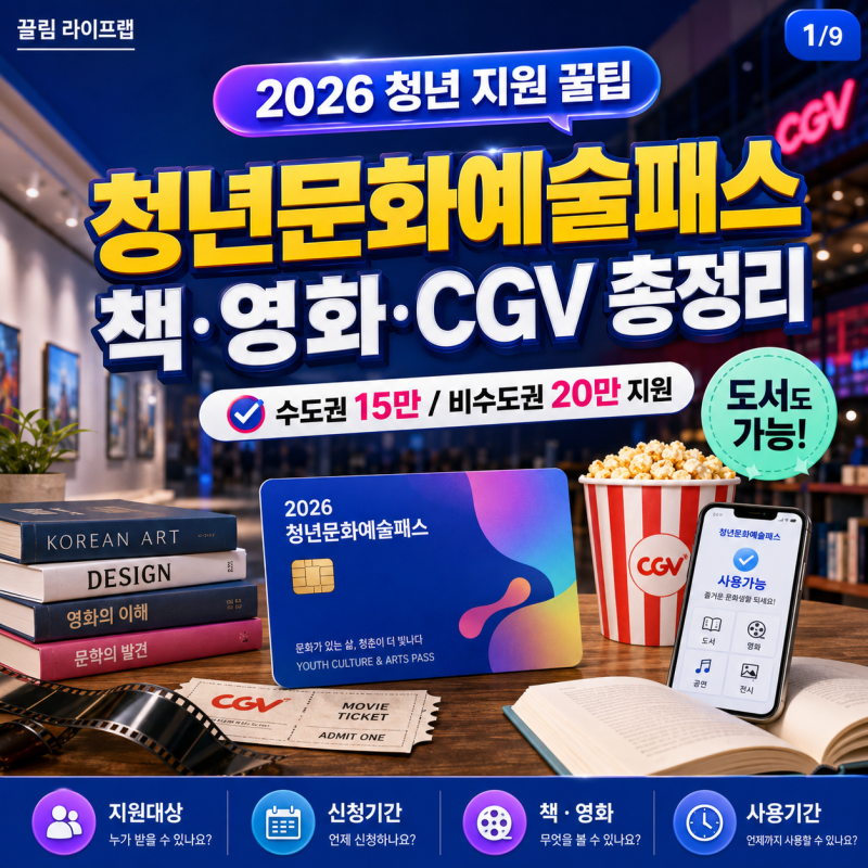 청년 문화예술패스 책 영화 CGV 사용처 기간 총정리