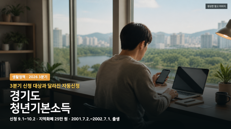 2026 경기도 청년기본소득 3분기 신청｜대상·25만 원·지급일 총정리