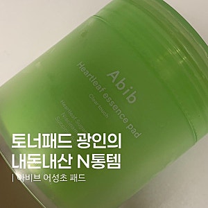 N통째 쓰는 토너패드ㅣ아비브 어성초 흔적 에센스 토너 패드 올영추천