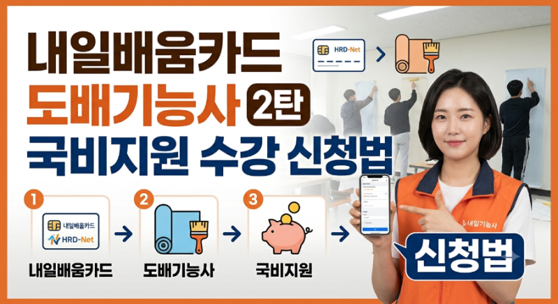 [도배기능사 2탄] 내일 배움 카드로 국비지원받고 도배 학원 등록하는 법 완벽 정리