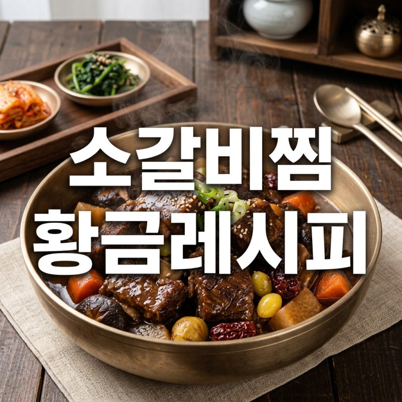 소갈비찜 레시피, 백종원 vs 류수영 황금 양념장 비율과 실패 없는 핏물 빼기 비법