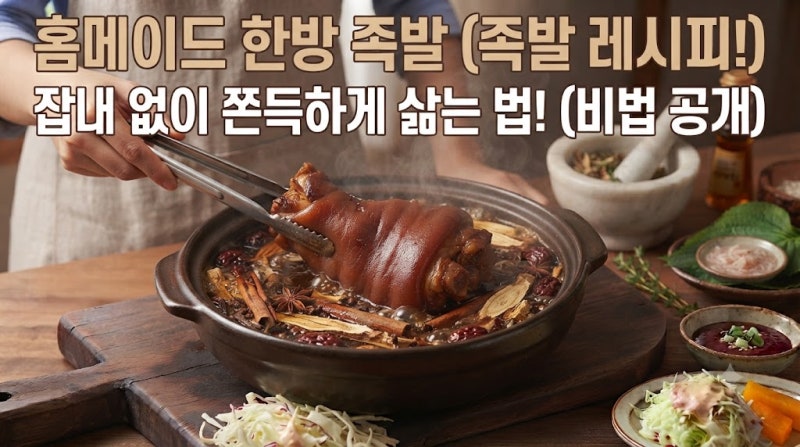 홈메이드 한방 족발 레시피, 잡내 없이 쫀득하게 삶는 법