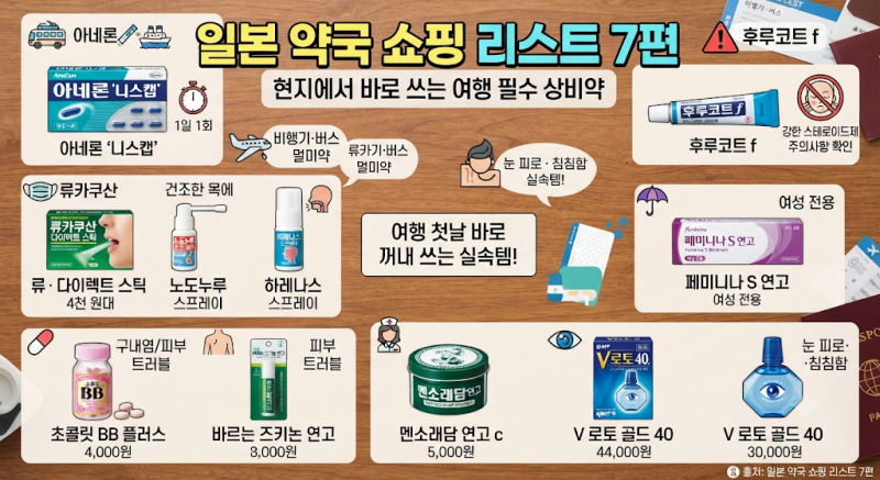 일본 약국 쇼핑 리스트 7편 - '사 오는 약' 말고 '현지에서 쓰는 약'