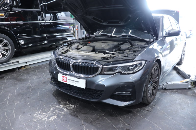 강동구 BMW G20 320i 냉각수 경고등｜워터펌프 브라켓·열관리모듈 누수 정비 & 겉벨트 세트 교....