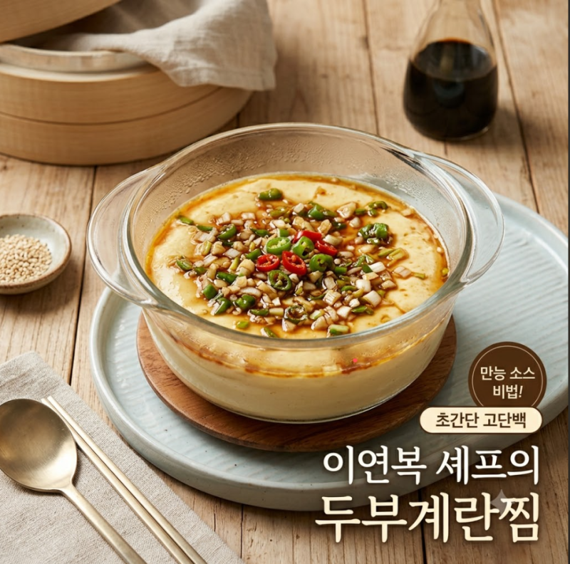 초간단 고단백 다이어트 요리! 이연복 두부계란찜 레시피 & 만능 간장 소스 꿀조합
