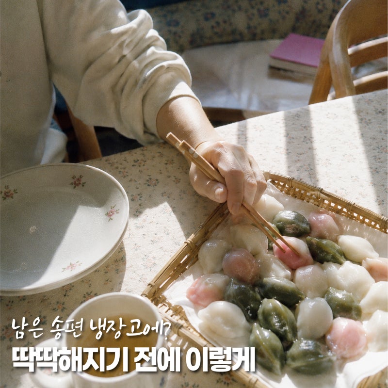 송편 보관법, 냉장고에 넣었더니 딱딱해졌다면? 냉동 보관과 해동 방법