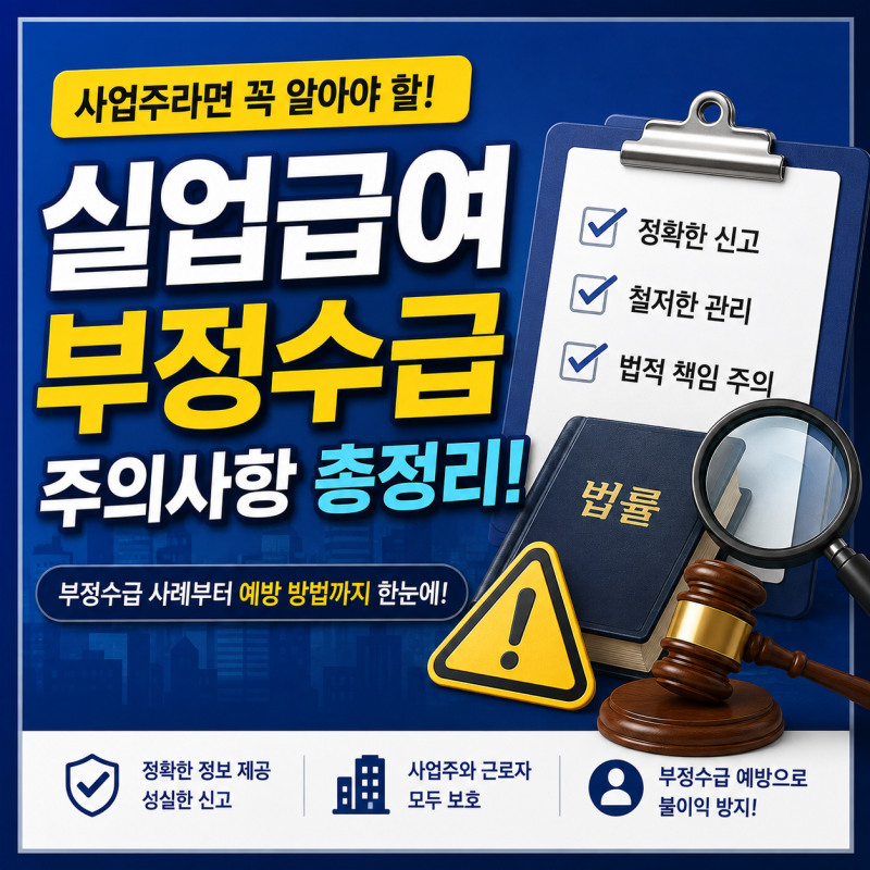실업급여 부정수급 사업주도 처벌받을까? 책임과 불이익 총정리