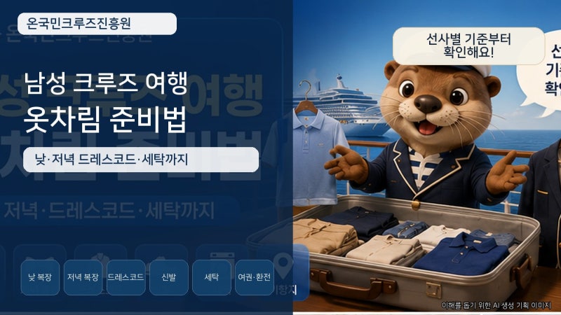 남성 크루즈 여행 옷차림 준비법｜낮·저녁 드레스코드와 세탁까지