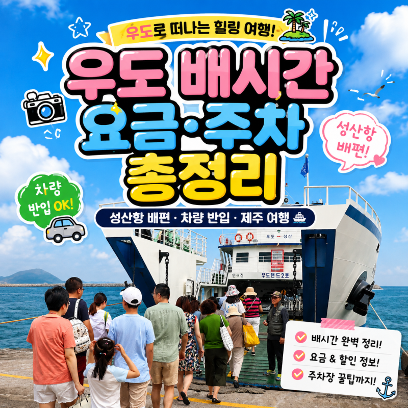 제주 우도 배편 성산항 시간표·가격·예약부터 가는법까지 후기