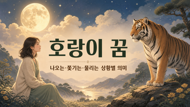 [꿈해몽] 호랑이 꿈, 쫓기고 물리거나 집에 들어오는 상황별 의미