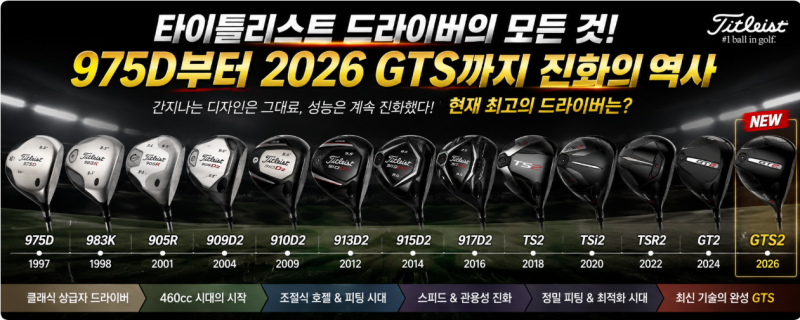 “타이틀리스트는 비거리 안 난다?” 옛말입니다｜975D부터 TSI TSR 2026 GTS까지, 역대 드라이버 ....